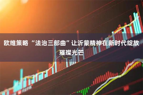 欧维策略 “法治三部曲”让沂蒙精神在新时代绽放璀璨光芒