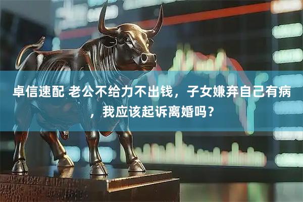 卓信速配 老公不给力不出钱，子女嫌弃自己有病，我应该起诉离婚吗？