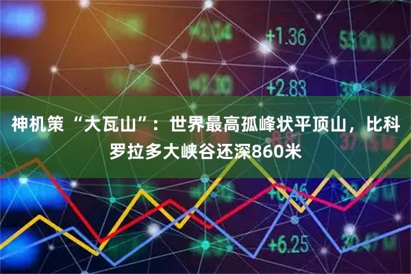 神机策 “大瓦山”：世界最高孤峰状平顶山，比科罗拉多大峡谷还深860米